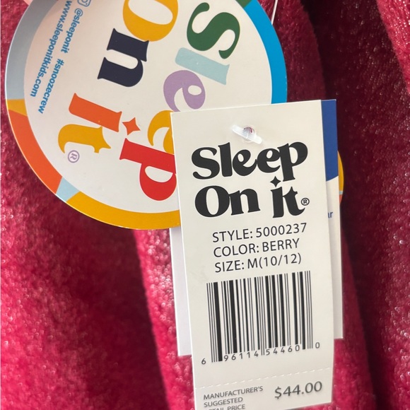 NWT Sleep On It Fleece Pajama Set in Berry - Picture 9 of 11